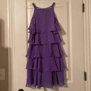 Purple ruffle dress